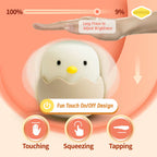 Duck Silicone Night Light – USB Rechargeable Touch Lamp with Timer & Dimming for Kids’ Bedroom