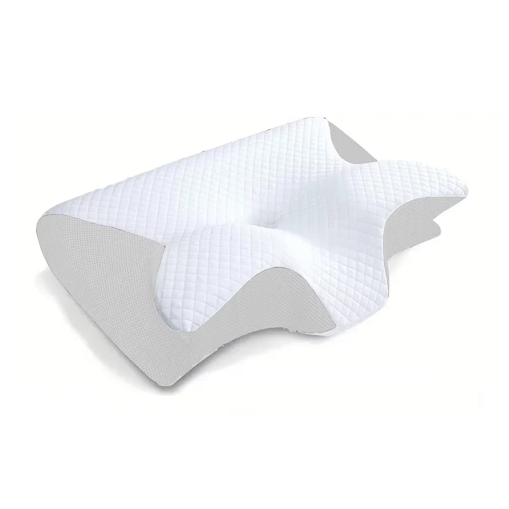 Orthopedic Memory Foam Pillow – Butterfly Design for Neck Pain Relief, Stomach & Side Sleep Support