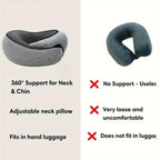 Snail-Style Memory Foam Travel Pillow – U-Shaped Neck Support for Airplane, Car & Office Naps