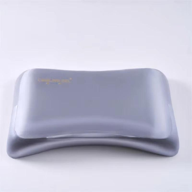 Luxury Gel Sleep Pillow – Ergonomic Neck Support with Mercerized Fabric & Independent Gel Cushioning