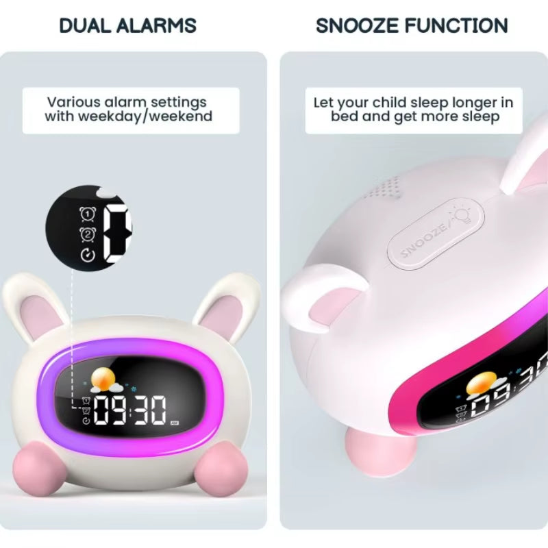 Children’s Sleep Training Alarm Clock – OK-to-Wake Light with Soothing Sounds & Wake-Up Timer