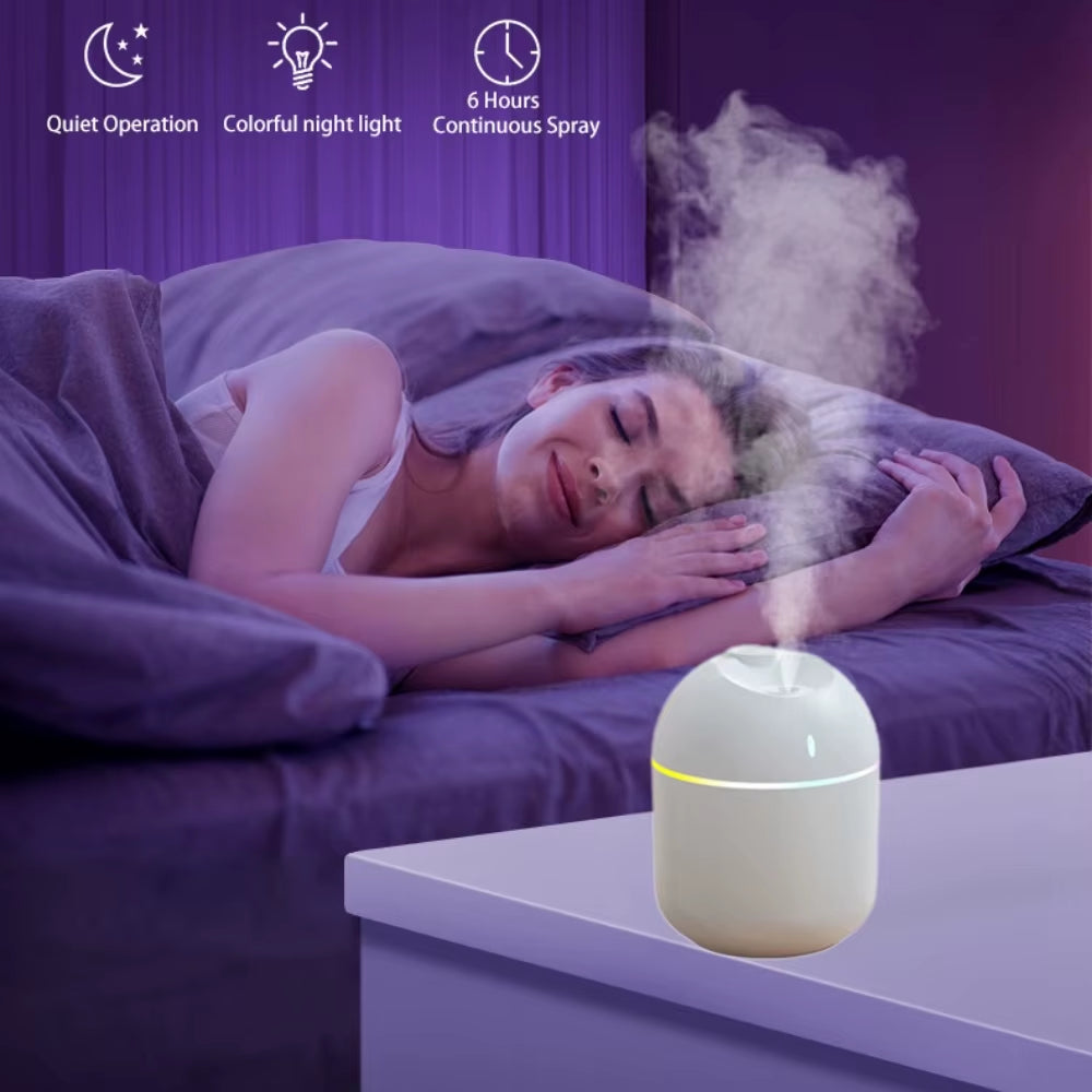 270ML USB Cool Mist Aroma Diffuser & Humidifier – LED Night Light | Auto Shut-Off