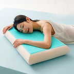 Ergonomic Gel Neck Pillow – Memory Foam Design with Cooling Comfort & Contoured Support for Sleeping