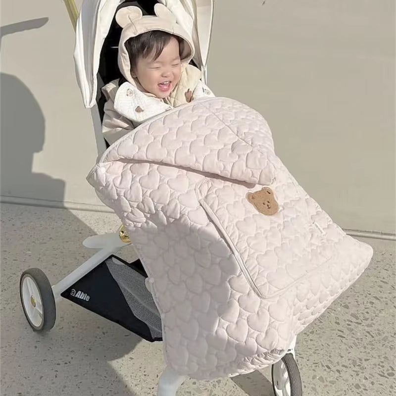 Winter Infant Swaddle Quilt – Soft Fleece Sleeping Cover for Newborns, Crib & Stroller