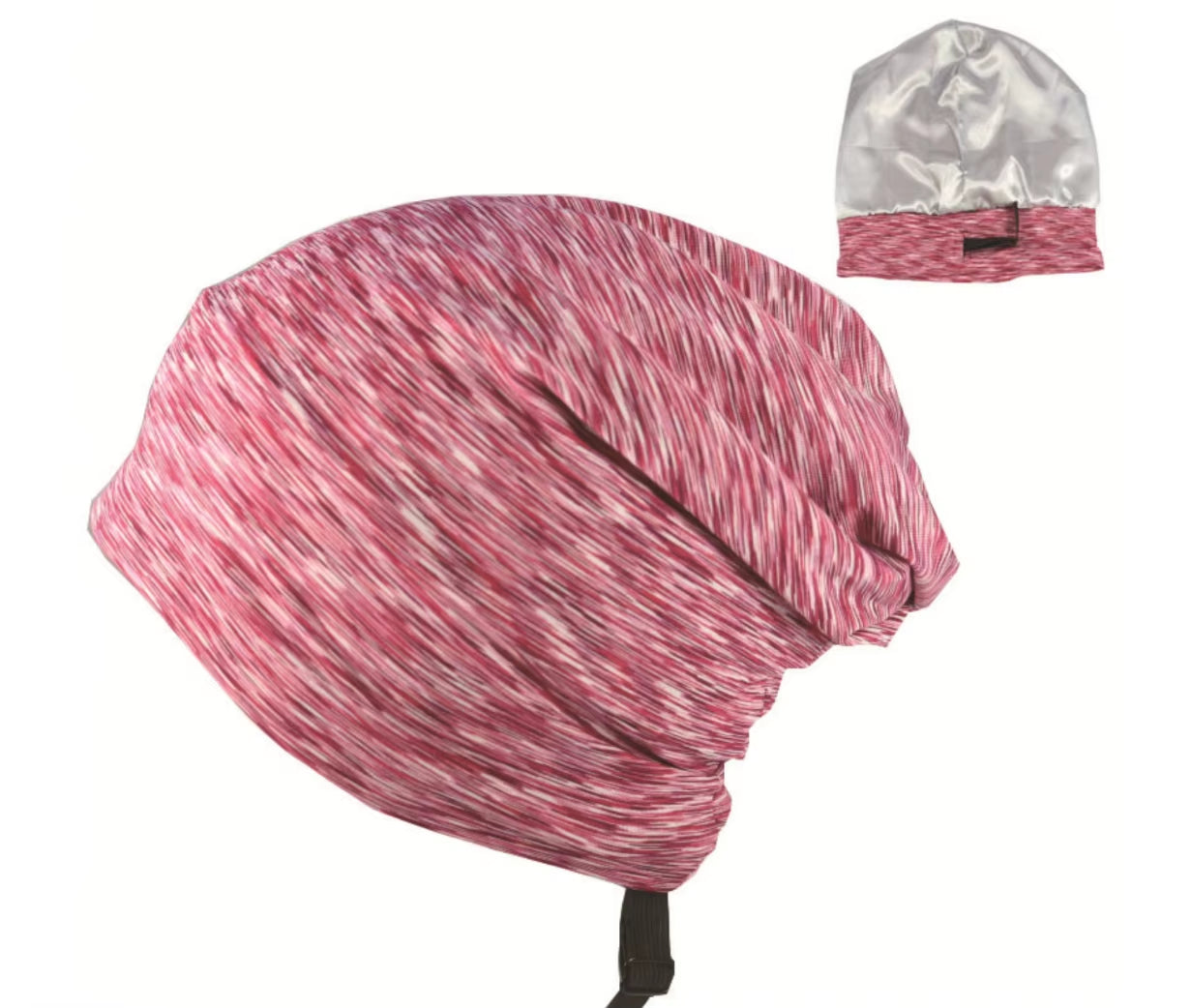 Silk Satin Night Hat – Adjustable Baggy Bonnet for Men & Women