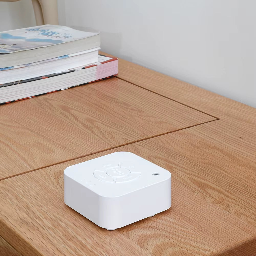 White Noise Machine – Portable Sleep Soother with 10 Relaxing Sounds, USB Rechargeable & Auto-Off Timer