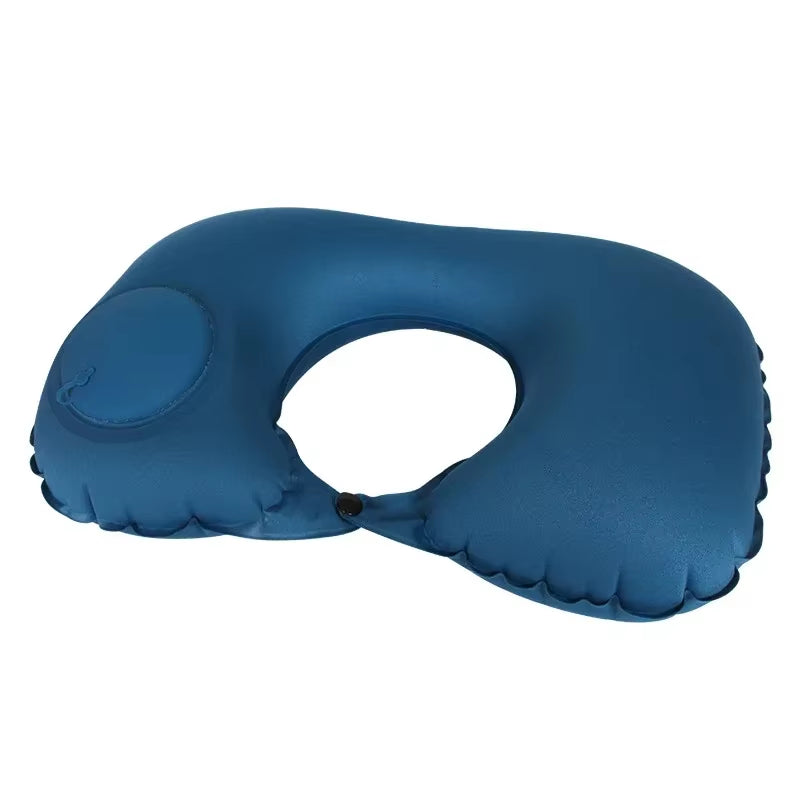Inflatable U-Shaped Travel Pillow – Portable Neck & Head Support for Airplane, Train & Car