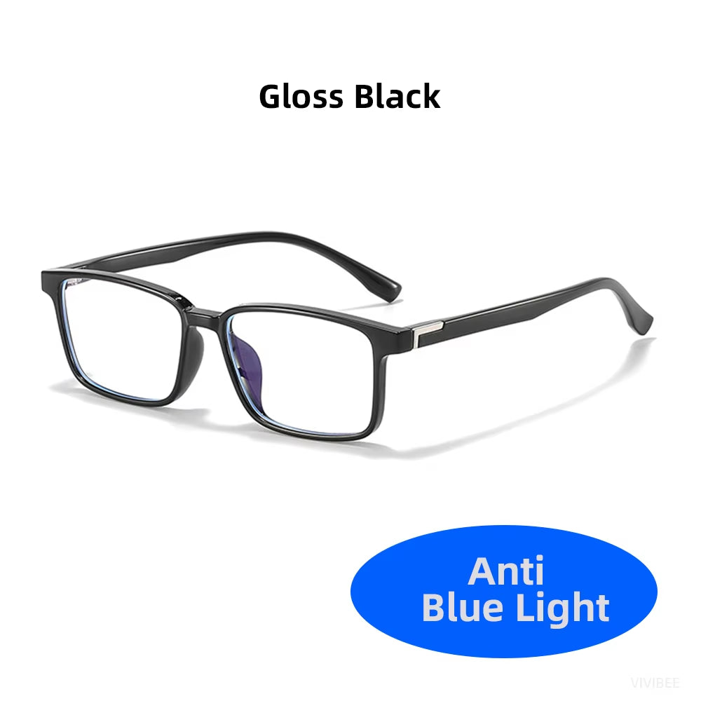 Classic TR90 Blue Light Blocking Glasses – Square Frame | Anti-Glare Eyewear for Men & Women | Office & Computer Use