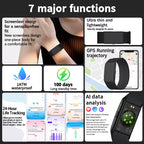 AI Smart Sleep Tracker Bracelet – Fitness Watch with Heart Rate, Stress & Blood Pressure Monitor for Men & Women