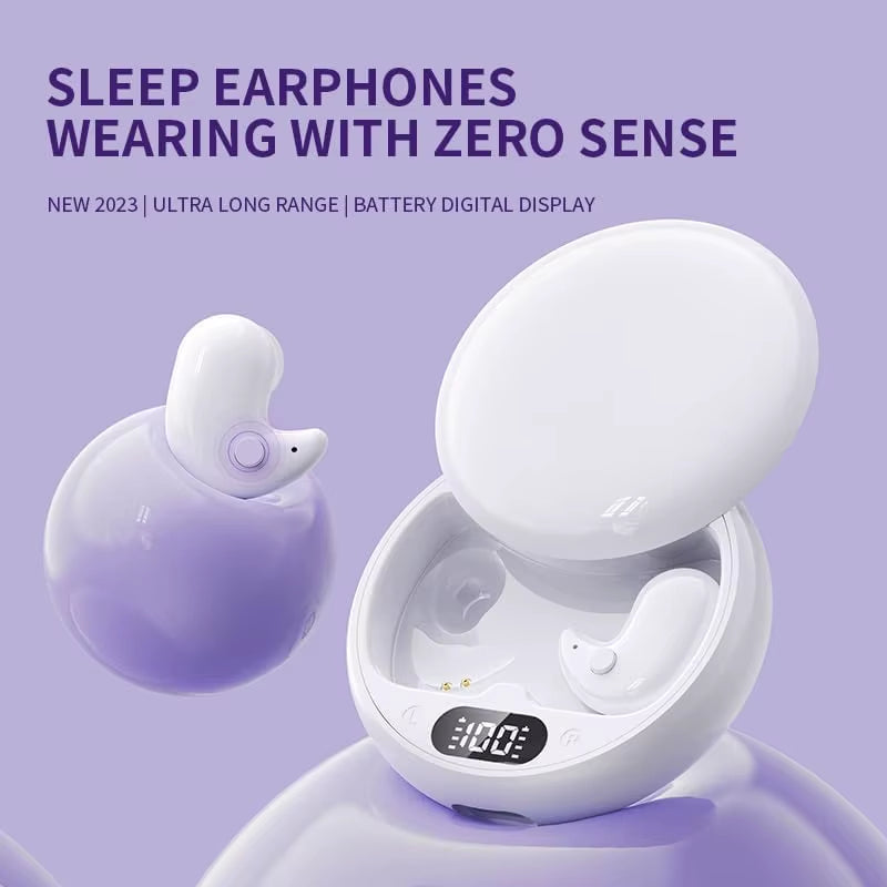 Open-Ear Wireless Sleep Earbuds – Bluetooth Headphones with Surround Sound, Waterproof Design & HD Mic