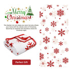 Red Snowflake Christmas Throw Blanket – Super Soft Flannel Fleece for Winter Holiday Comfort