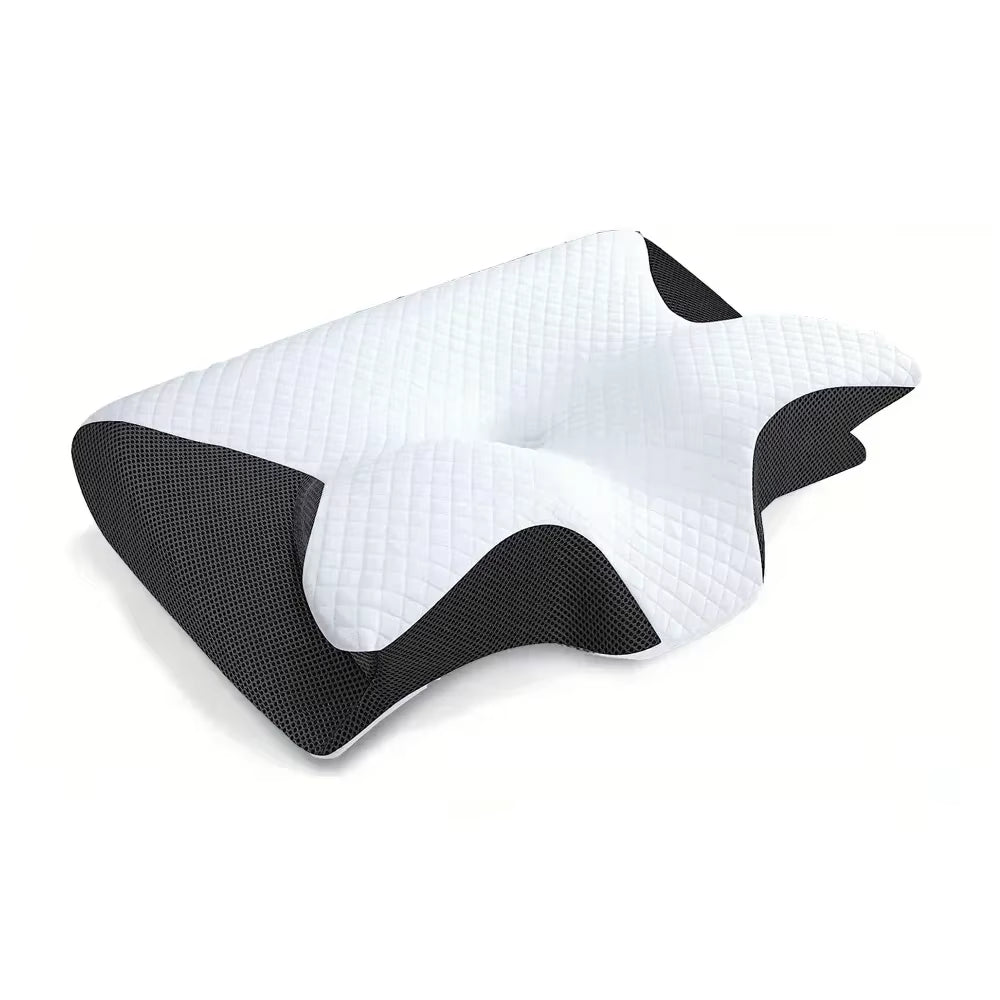 Orthopedic Memory Foam Pillow – Butterfly Design for Neck Pain Relief, Stomach & Side Sleep Support