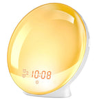 Wake-Up Light Alarm Clock – Sunrise/Sunset Simulation with Dual Alarms, FM Radio, Nightlight & Natural Sounds