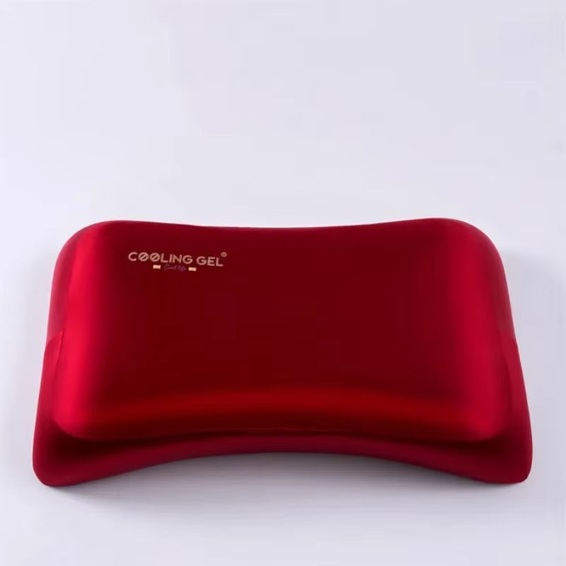 Luxury Gel Sleep Pillow – Ergonomic Neck Support with Mercerized Fabric & Independent Gel Cushioning