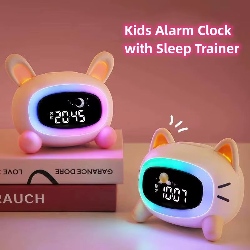 Children’s Sleep Training Alarm Clock – OK-to-Wake Light with Soothing Sounds & Wake-Up Timer
