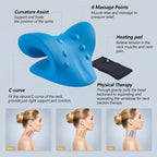 Heated Cervical Neck Stretcher – Orthopedic Traction Pillow with Shiatsu Massage & Shoulder Relaxation