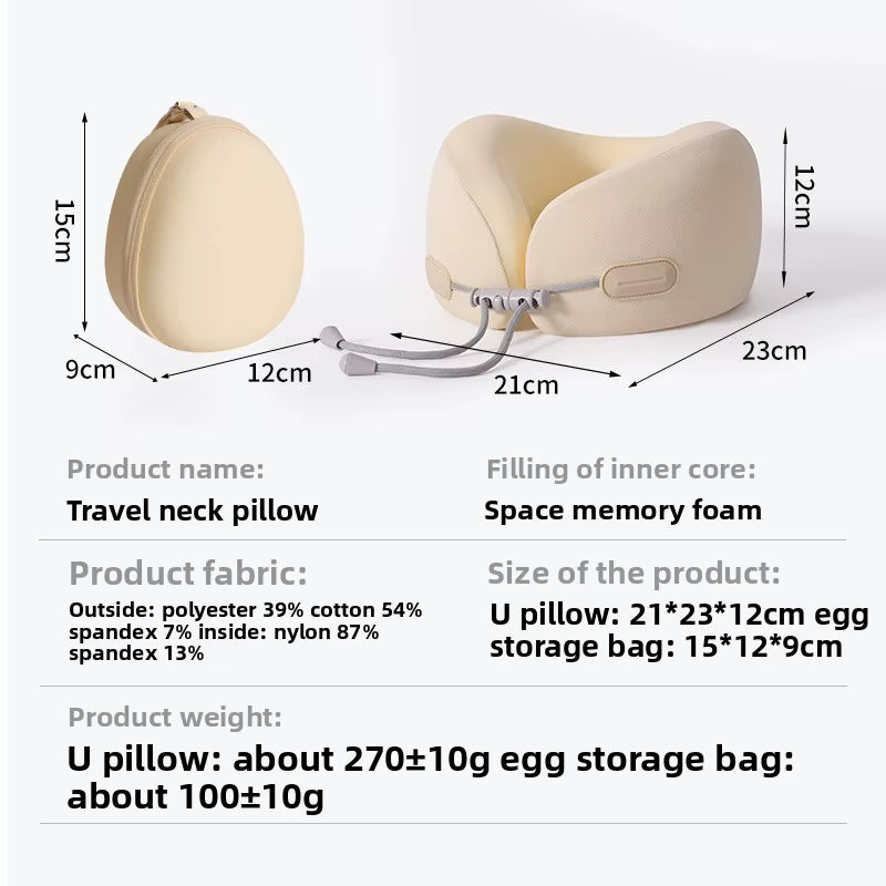 Ergonomic Neck Pillow – U-Shaped Memory Foam Cushion for Airplane Travel, Sleep & Healthcare Relief