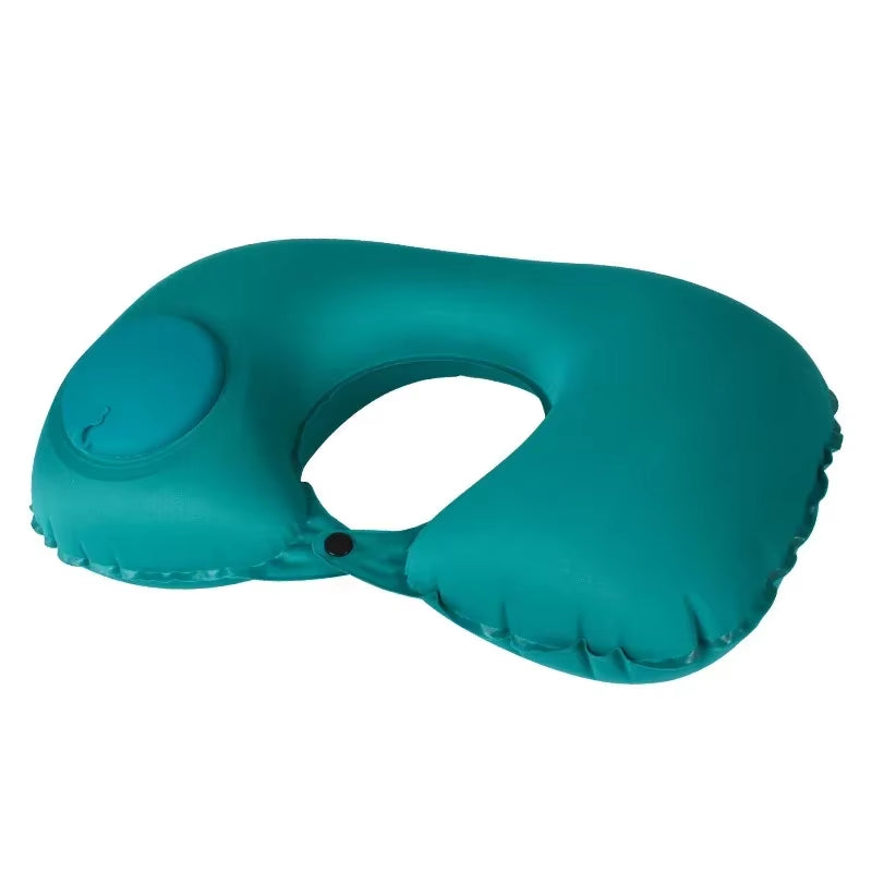 Inflatable U-Shaped Travel Pillow – Portable Neck & Head Support for Airplane, Train & Car