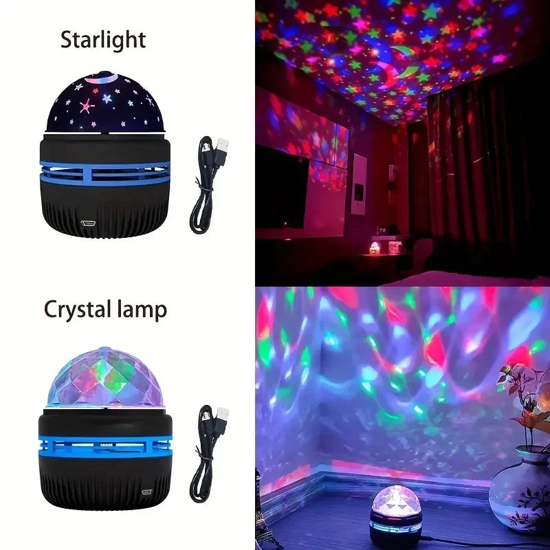 Star & Galaxy Projector – Ocean Wave Night Light with 7-Color Patterns for Bedroom & Room Decor