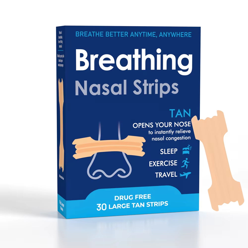 Breath Nasal Strips for Sleep – Strong Anti-Snoring Nose Strips with Lavender Aroma & Air Intake Support