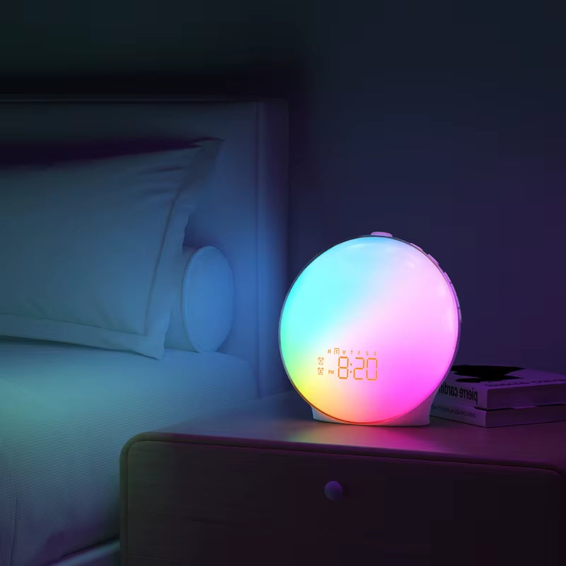 Wake-Up Light Alarm Clock – Sunrise & Sunset Simulation | Digital Clock with Night Light & FM Radio