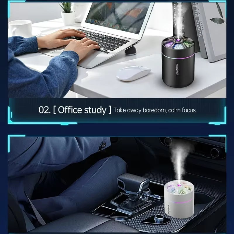 180ML Mini Aroma Diffuser & Humidifier – Essential Oil, Colorful LED Lights