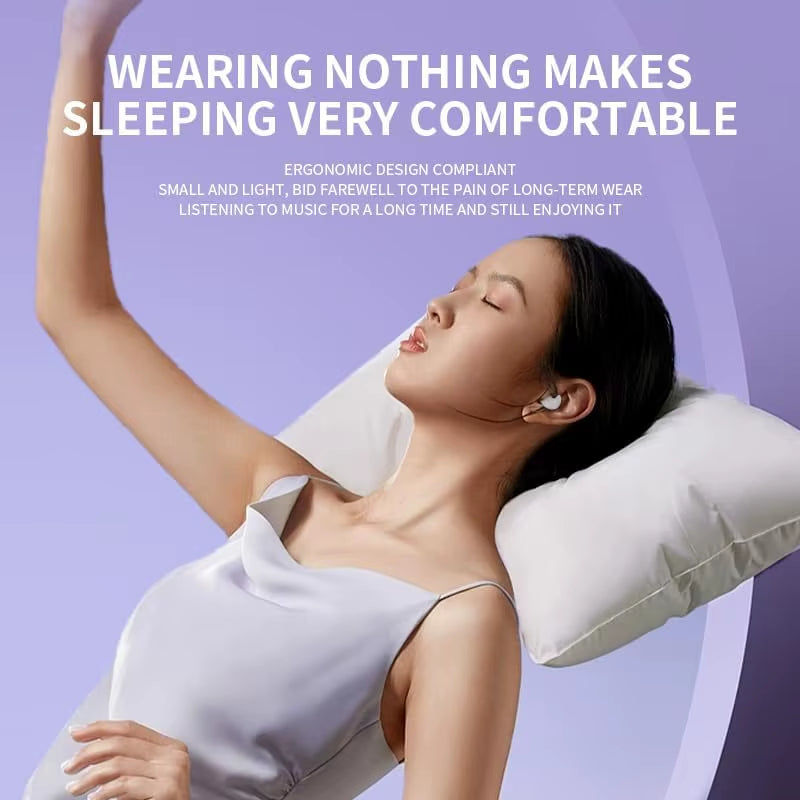 Open-Ear Wireless Sleep Earbuds – Bluetooth Headphones with Surround Sound, Waterproof Design & HD Mic