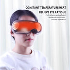 Heated Eye Mask Device – Hot Compress Glasses with Air Pressure, Vibration & Relaxing Music Therapy