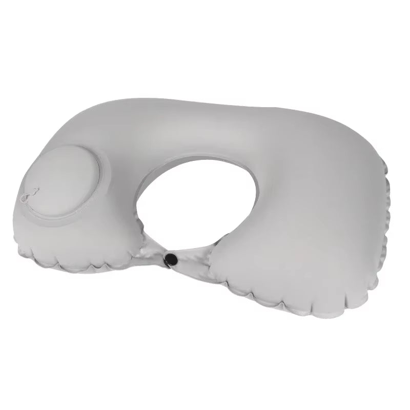 Inflatable U-Shaped Travel Pillow – Portable Neck & Head Support for Airplane, Train & Car