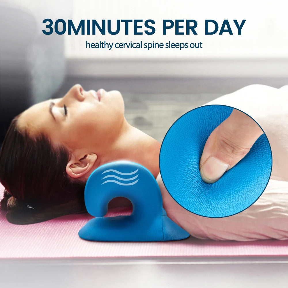 Heated Cervical Neck Stretcher – Orthopedic Traction Pillow with Shiatsu Massage & Shoulder Relaxation