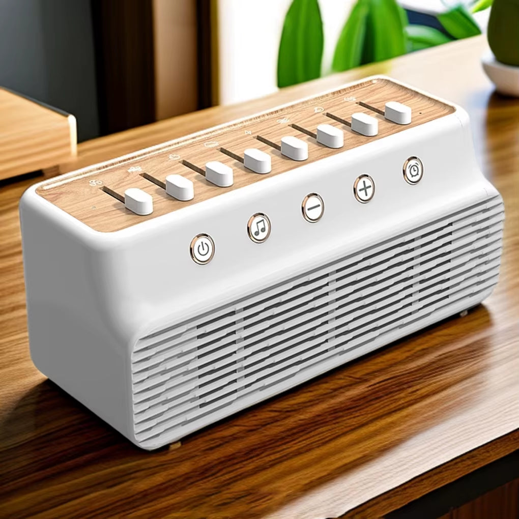 Portable Sound Machine – Wireless Sleep Aid with 8 Soothing Sounds & Bluetooth Music Box