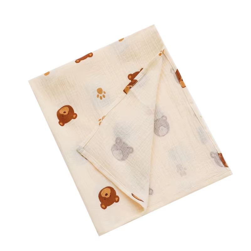 Baby Swaddle Blanket – 100% Cotton Muslin with Floral Print for Newborns & Infant Care