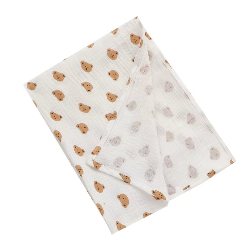 Baby Swaddle Blanket – 100% Cotton Muslin with Floral Print for Newborns & Infant Care
