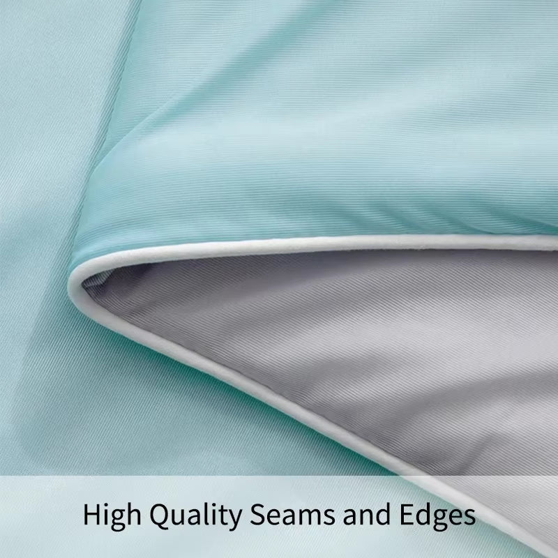 Ice Silk Cooling Blanket – Lightweight Summer Comforter in Pure Color for Twin/King Beds