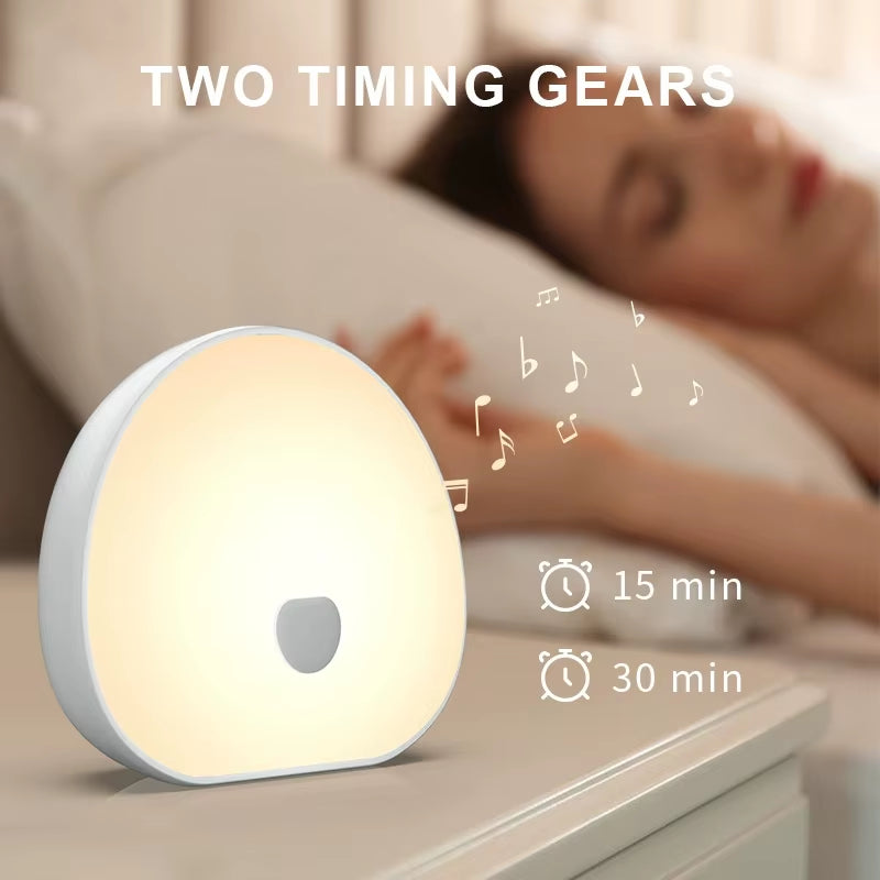RGB White Noise Sleep Machine – Rechargeable Baby Sound Soother with LED Night Light & Relaxing Audio