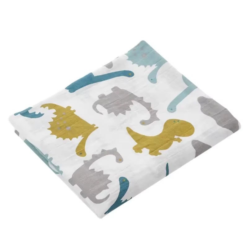 100% Cotton Muslin Baby Swaddle – Soft Newborn Blanket for Bath, Stroller & Sleep