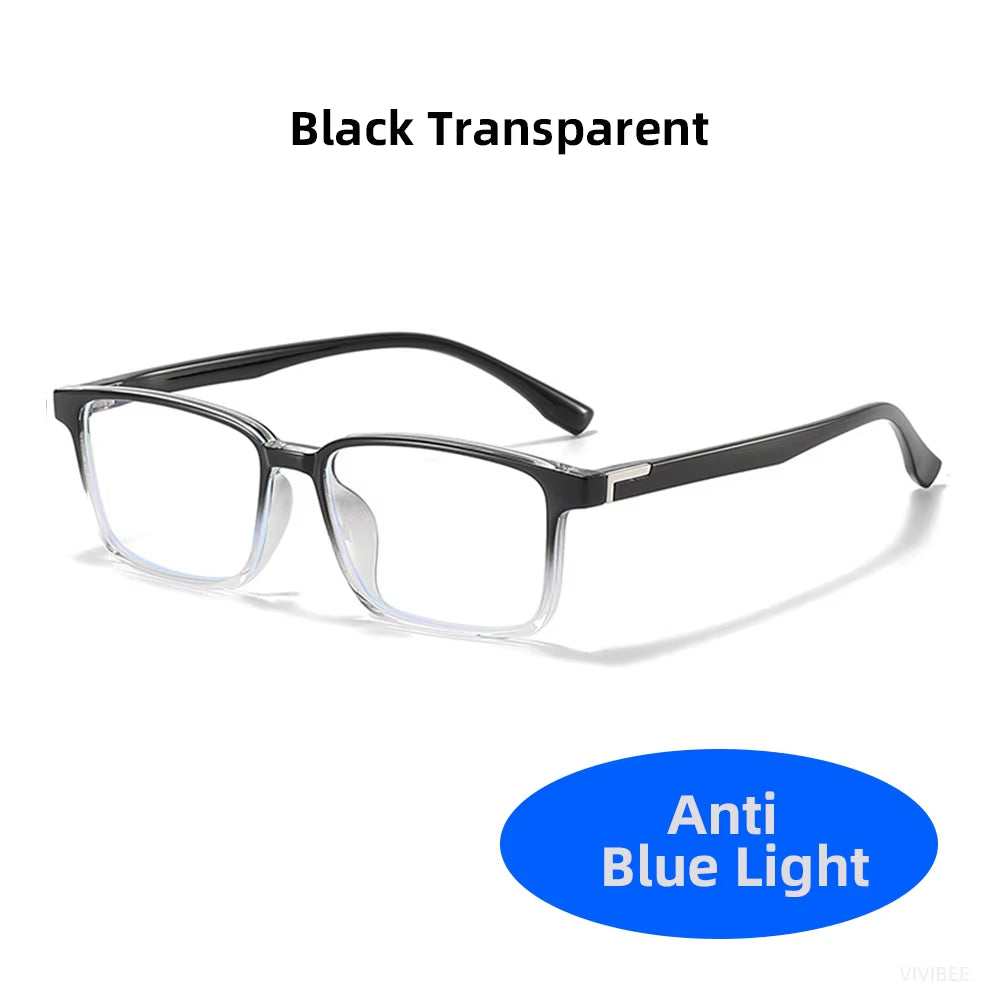 Classic TR90 Blue Light Blocking Glasses – Square Frame | Anti-Glare Eyewear for Men & Women | Office & Computer Use