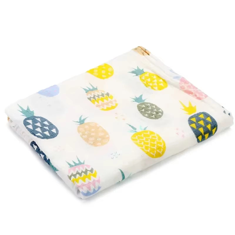 100% Cotton Muslin Baby Swaddle – Soft Newborn Blanket for Bath, Stroller & Sleep