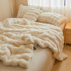 Luxury Faux Rabbit Fur Blanket – Thickened Soft Throw for Winter Warmth, Sofa & Bed Naps