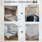 Luxury Canopy Curtain – Netting Screen for Girls’ Bedroom, Fits Twin to King Size Beds