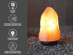 BEPER P201UTP100 Natural Himalayan Salt Lamp – Wooden Base | Air Purifier & Stress Relief