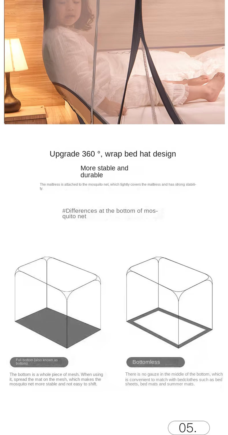 Pop-Up Mosquito Net Canopy – Easy Setup, No Brackets, Ideal for Bedroom & Travel