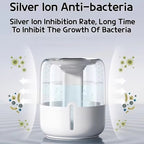 Large-Capacity Ultrasonic Humidifier – Dual Mist Aroma Diffuser with LED Light & Antibacterial Tank (6.8L)