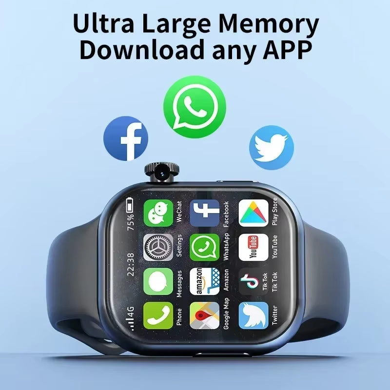 VP19 Smartwatch – Android 10, Rotating Camera, 4G/5G SIM, GPS & Fitness Tracker