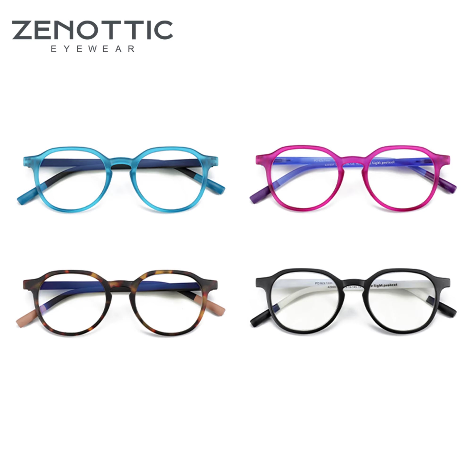 Retro Round Blue Light Blocking Glasses – Unisex Computer Eyewear | Anti-Glare | Model 420007