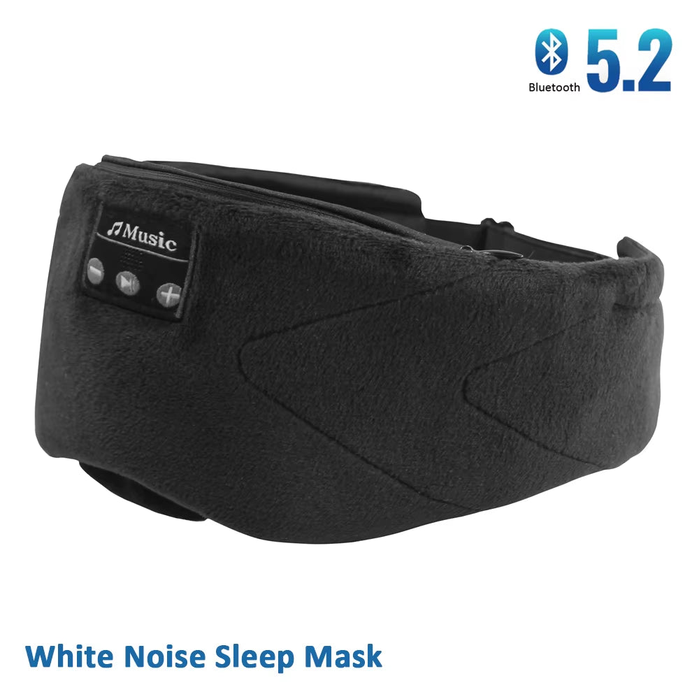 Wireless Sleep Headset Mask – Bluetooth 5.2 Eye Cover with White Noise, Noise Reduction & Cooling Comfort