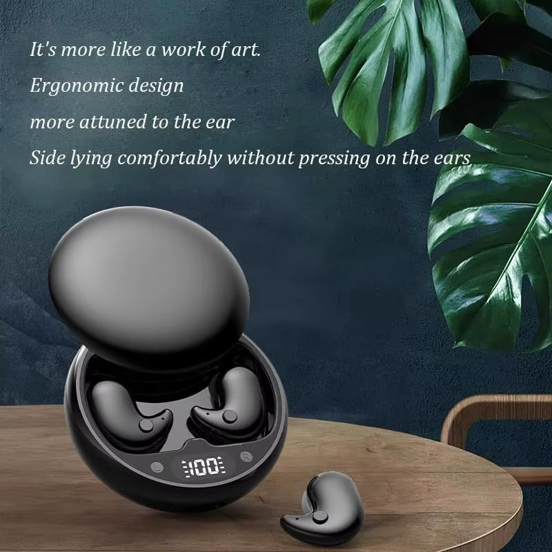 Open-Ear Wireless Sleep Earbuds – Bluetooth Headphones with Surround Sound, Waterproof Design & HD Mic