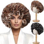 Thickened Silk Hair Wrap – Warm Stretchy Satin Bonnet for Sleeping, Winter & Protective Styles