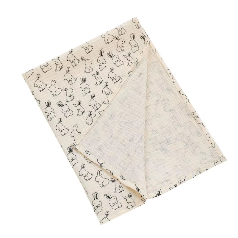 Baby Swaddle Blanket – 100% Cotton Muslin with Floral Print for Newborns & Infant Care