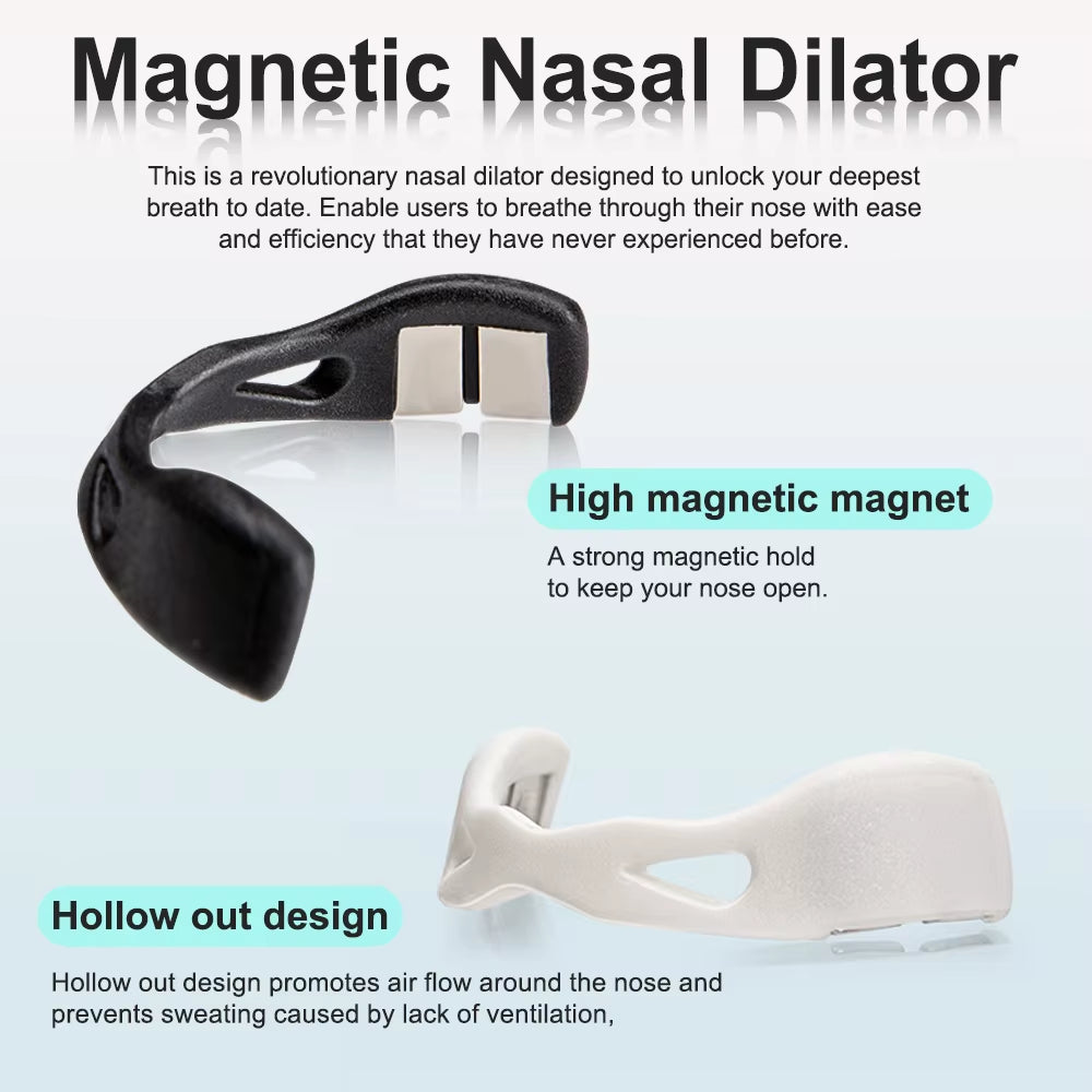 Nasal Breathing Dilator for Sleep & Sports – Magnetic Nose Clip Helps Open Airways & Stop Snoring